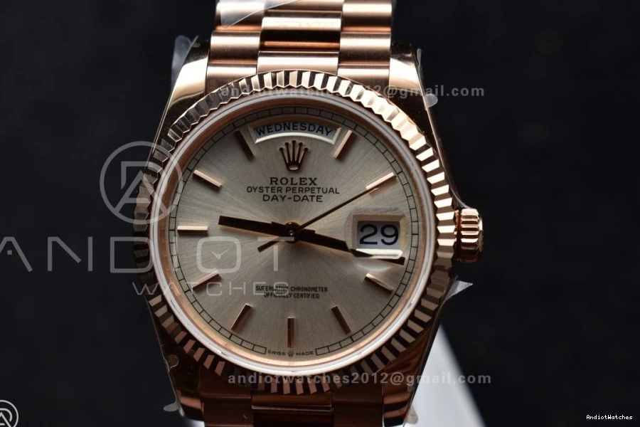 V5 DayDate Best (Gain FastDry 904L Edition 670 Steel QF Bracelet Silver vr3255 RG Weight) President Dial 36 on 0217